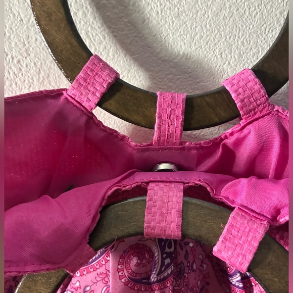 Cruise Club  Pink and Purple Paisley Print Women's Y2K Vibe Bag - Picture 2 of 4